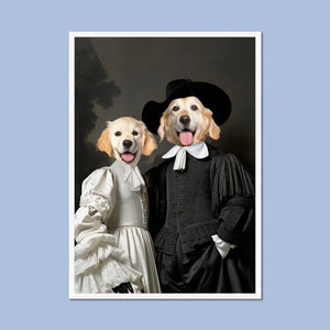 Sir and Dame: Custom Pet Portrait - Paw & Glory - Dog Portraits - Pet Portraits