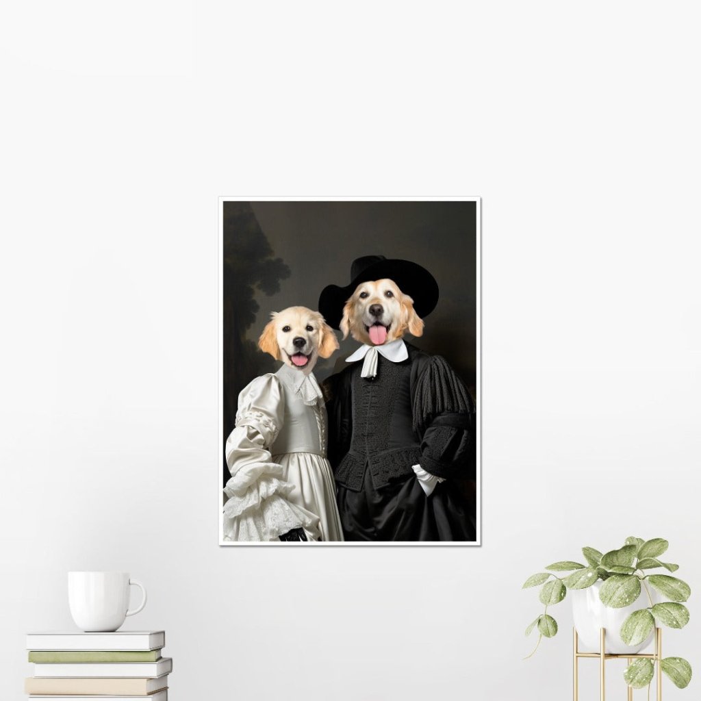 Sir and Dame: Custom Pet Poster - Paw & Glory - Dog Portraits - Pet Portraits