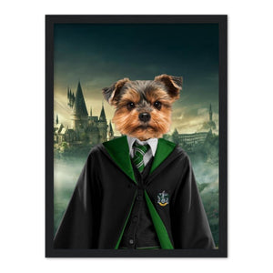 Slytherin (Harry Potter Inspired): Custom Pet Portrait - Paw & Glory - Dog Portraits - Pet Portraits