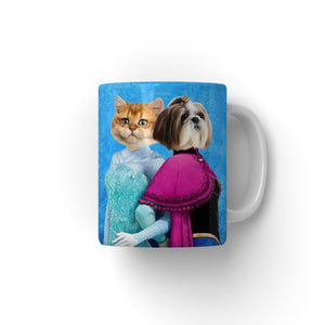 Snow Sisters (Frozen Inspired): Custom Pet Coffee Mug - Paw & Glory - Dog Portraits - Pet Portraits