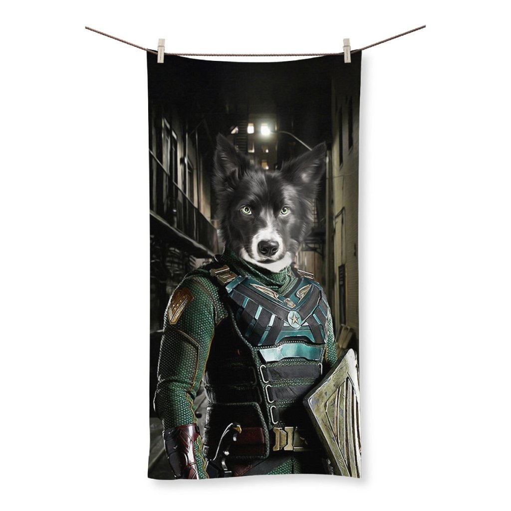 Soldier Boy (The Boys Inspired): Custom Pet Towel - Paw & Glory - Dog Portraits - Pet Portraits