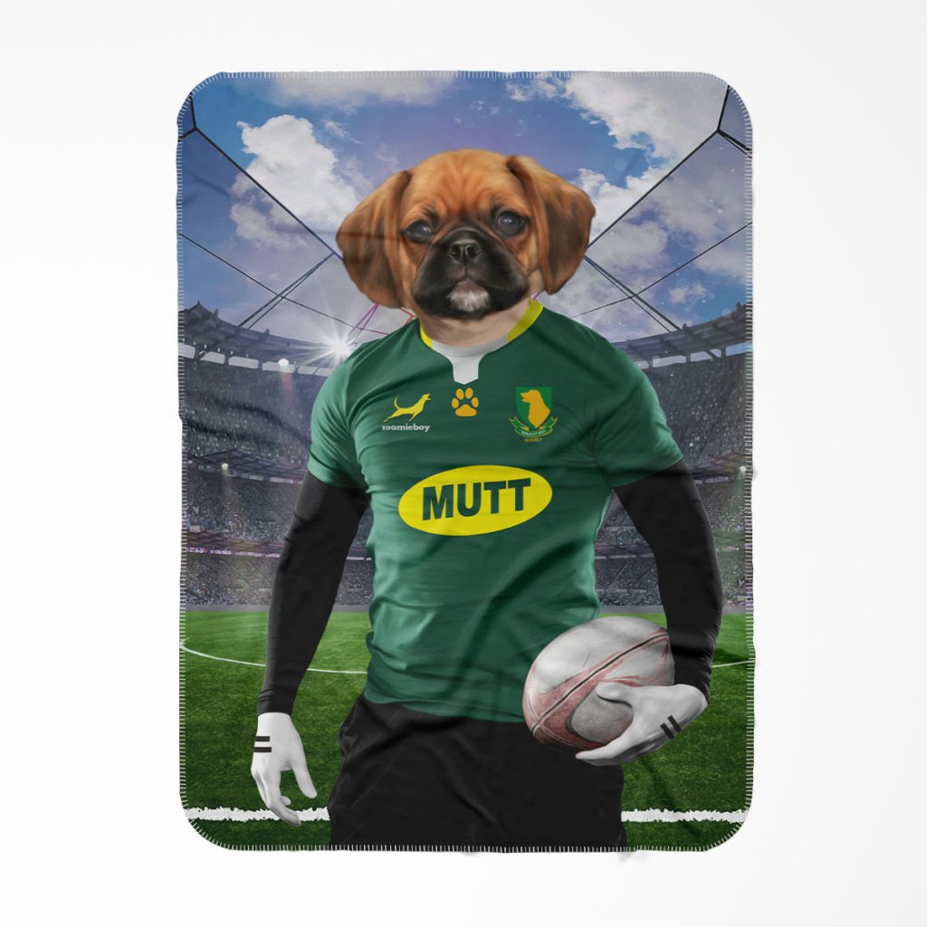 South Africa Rugby Team: Custom Pet Blanket - Paw & Glory - Dog Portraits - Pet Portraits