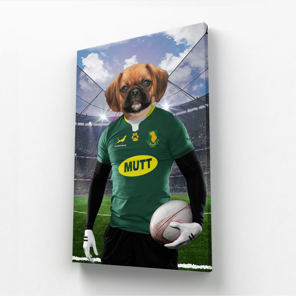 South Africa Rugby Team: Custom Pet Canvas - Paw & Glory - Dog Portraits - Pet Portraits