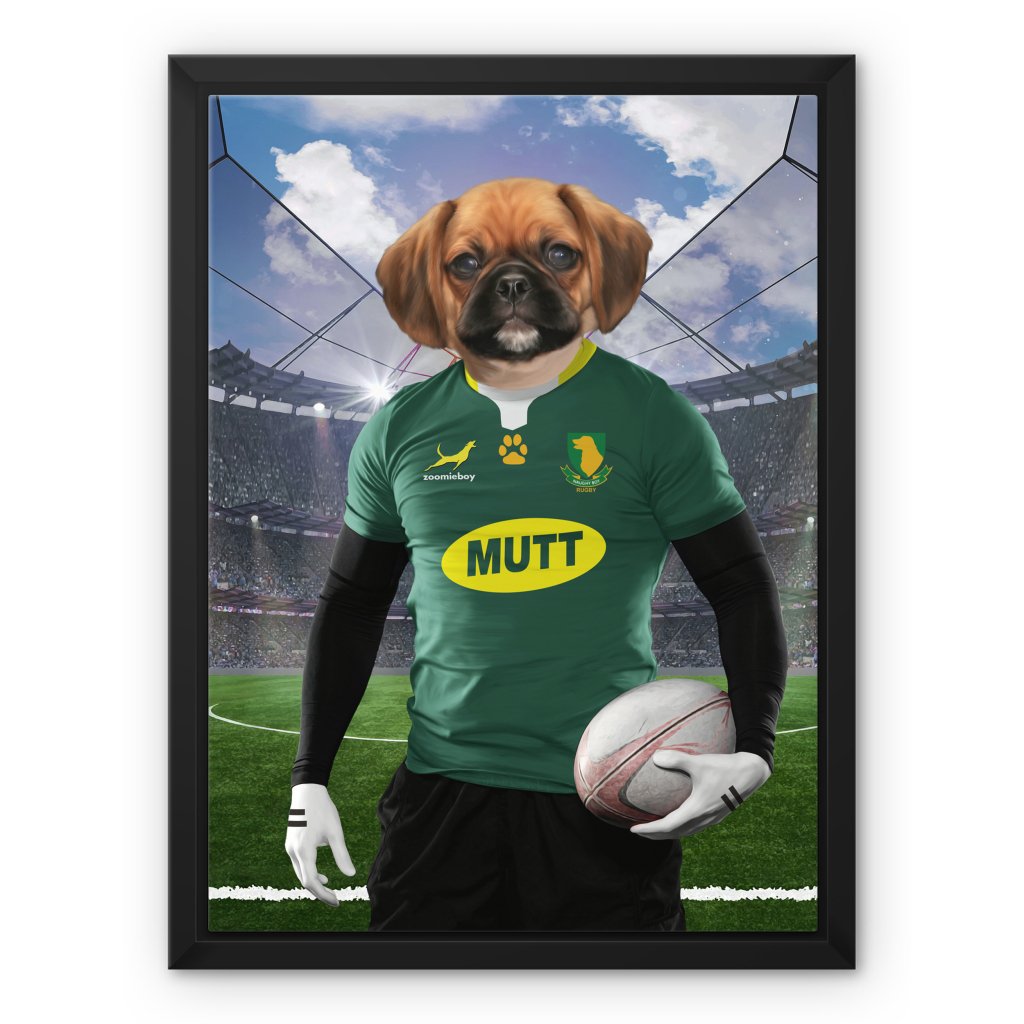 South Africa Rugby Team: Custom Pet Canvas - Paw & Glory - Dog Portraits - Pet Portraits