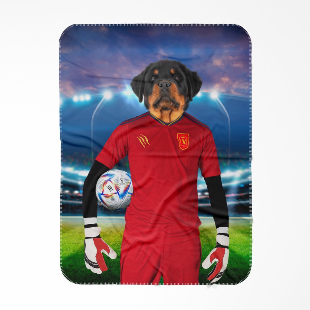 Spain Football Team (FIFA 2022): Custom Pet Blanket - Paw & Glory - Dog Portraits - Pet Portraits