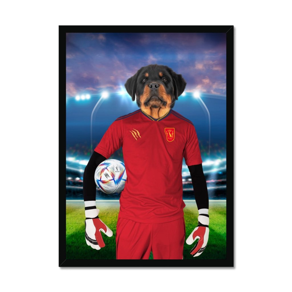 Spain Football Team (FIFA 2022): Custom Pet Portrait - Paw & Glory - Dog Portraits - Pet Portraits