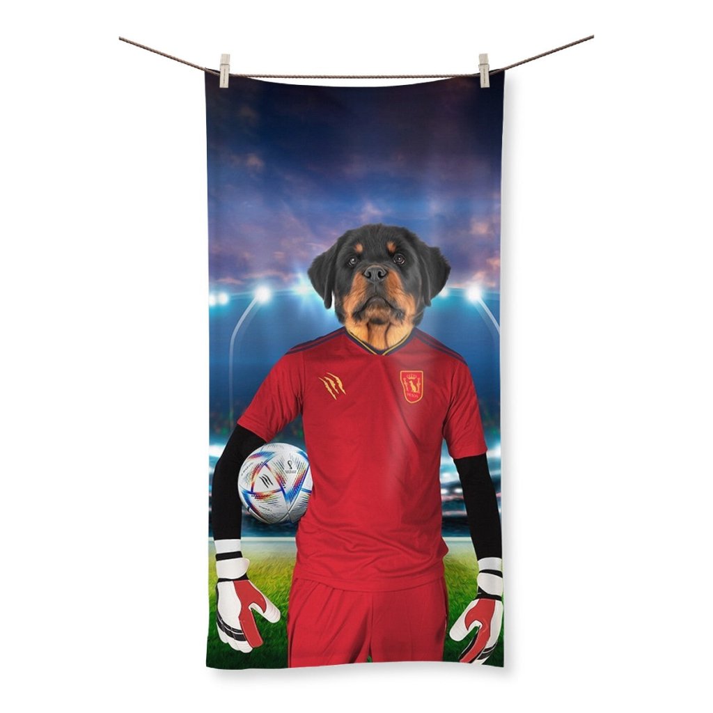 Spain Football Team (FIFA 2022): Custom Pet Towel - Paw & Glory - Dog Portraits - Pet Portraits