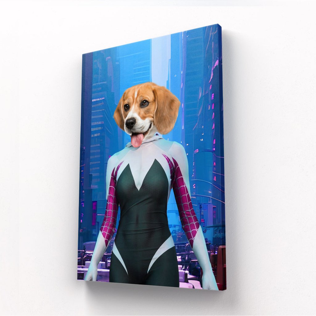 Spider Girl: Custom Pet Canvas - Paw & Glory - Dog Portraits - Pet Portraits