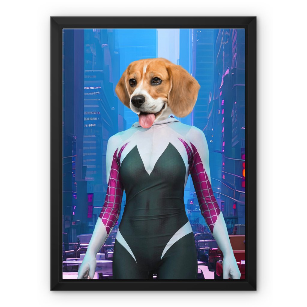 Spider Girl: Custom Pet Canvas - Paw & Glory - Dog Portraits - Pet Portraits