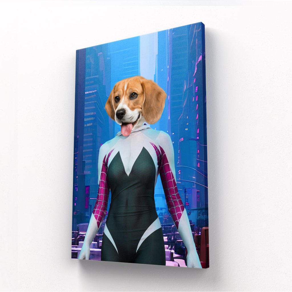 Spider Girl: Custom Pet Canvas - Paw & Glory - #pet portraits# - #dog portraits# - #pet portraits uk#