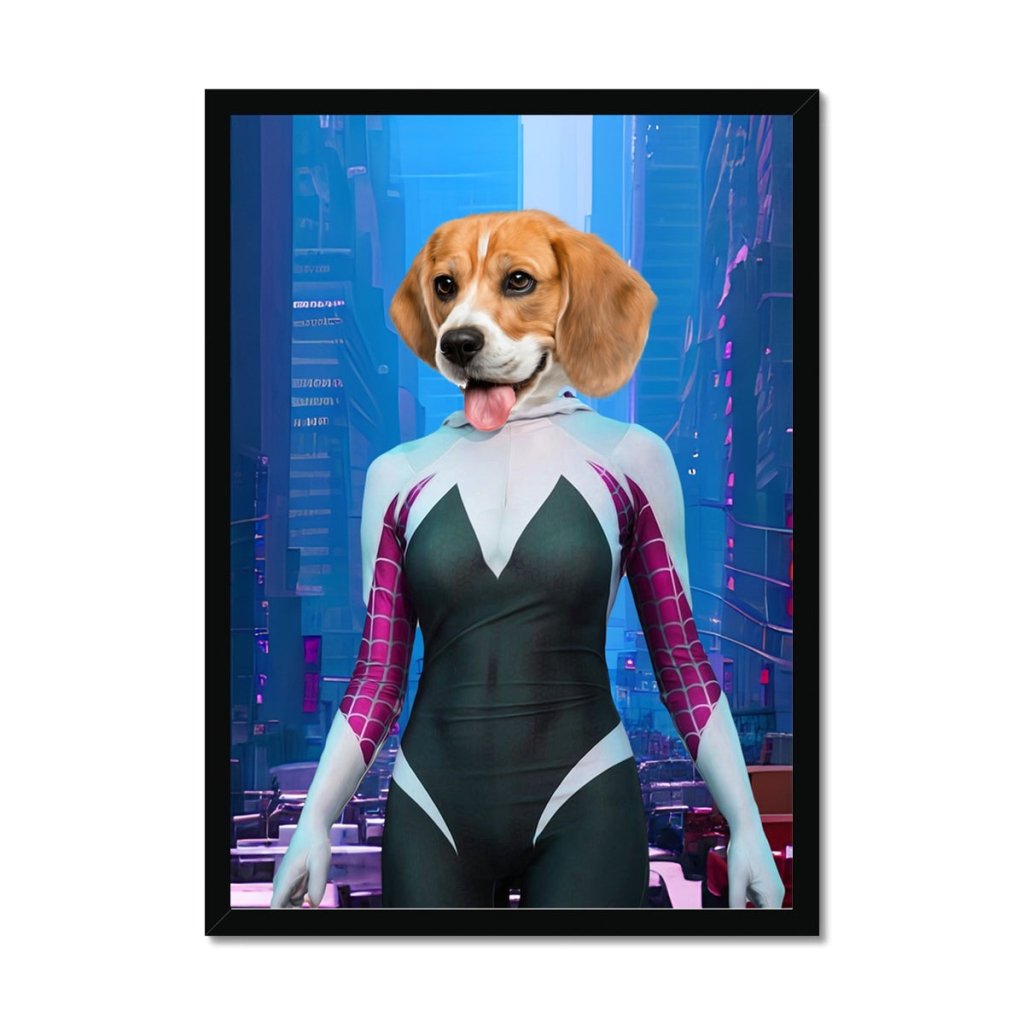 Spider Girl: Custom Pet Portrait - Paw & Glory - Dog Portraits - Pet Portraits