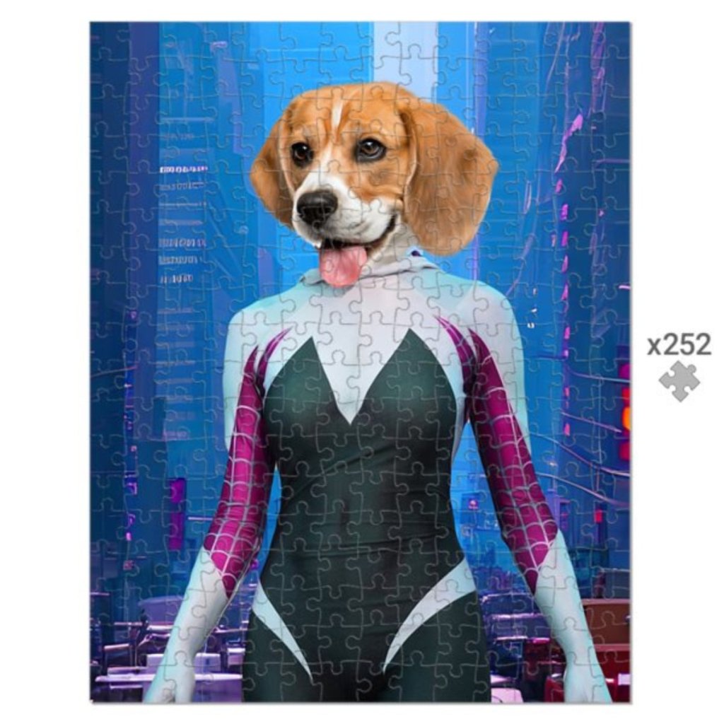 Spider Girl: Custom Pet Puzzle - Paw & Glory - Dog Portraits - Pet Portraits