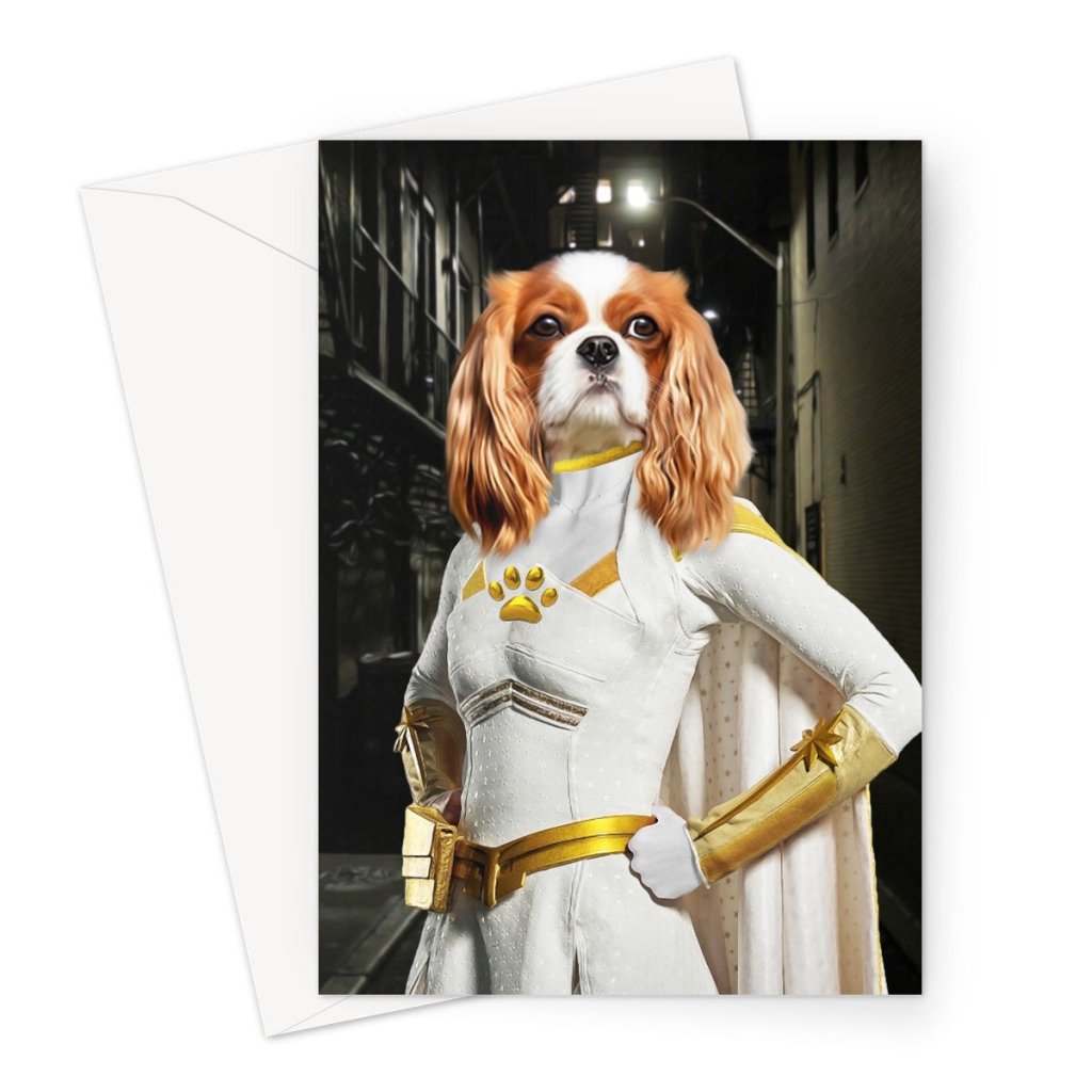 Starlight (The Boys Inspired): Custom Pet Greeting Card - Paw & Glory - Dog Portraits - Pet Portraits