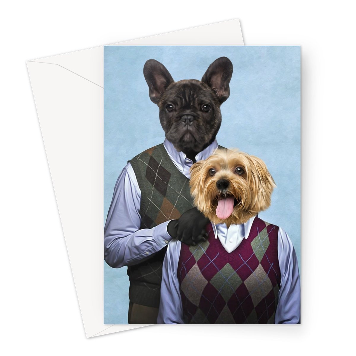 Step Doggo's: Custom Pet Greeting Card - Paw & Glory - Dog Portraits - Pet Portraits