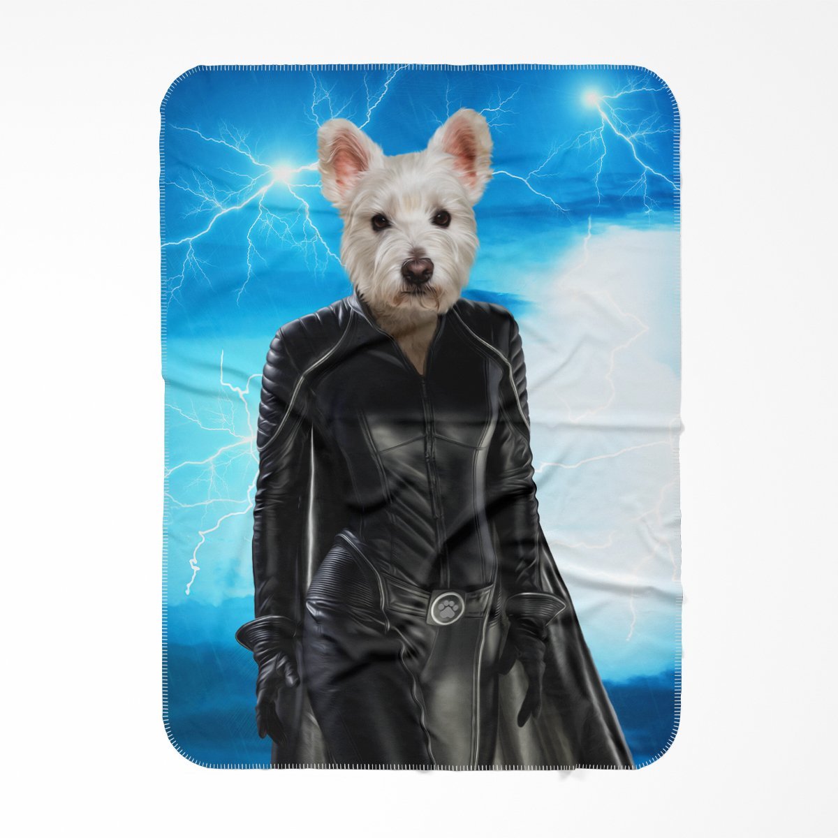 Storm (Marvel Inspired): Custom Pet Blanket - Paw & Glory - Dog Portraits - Pet Portraits