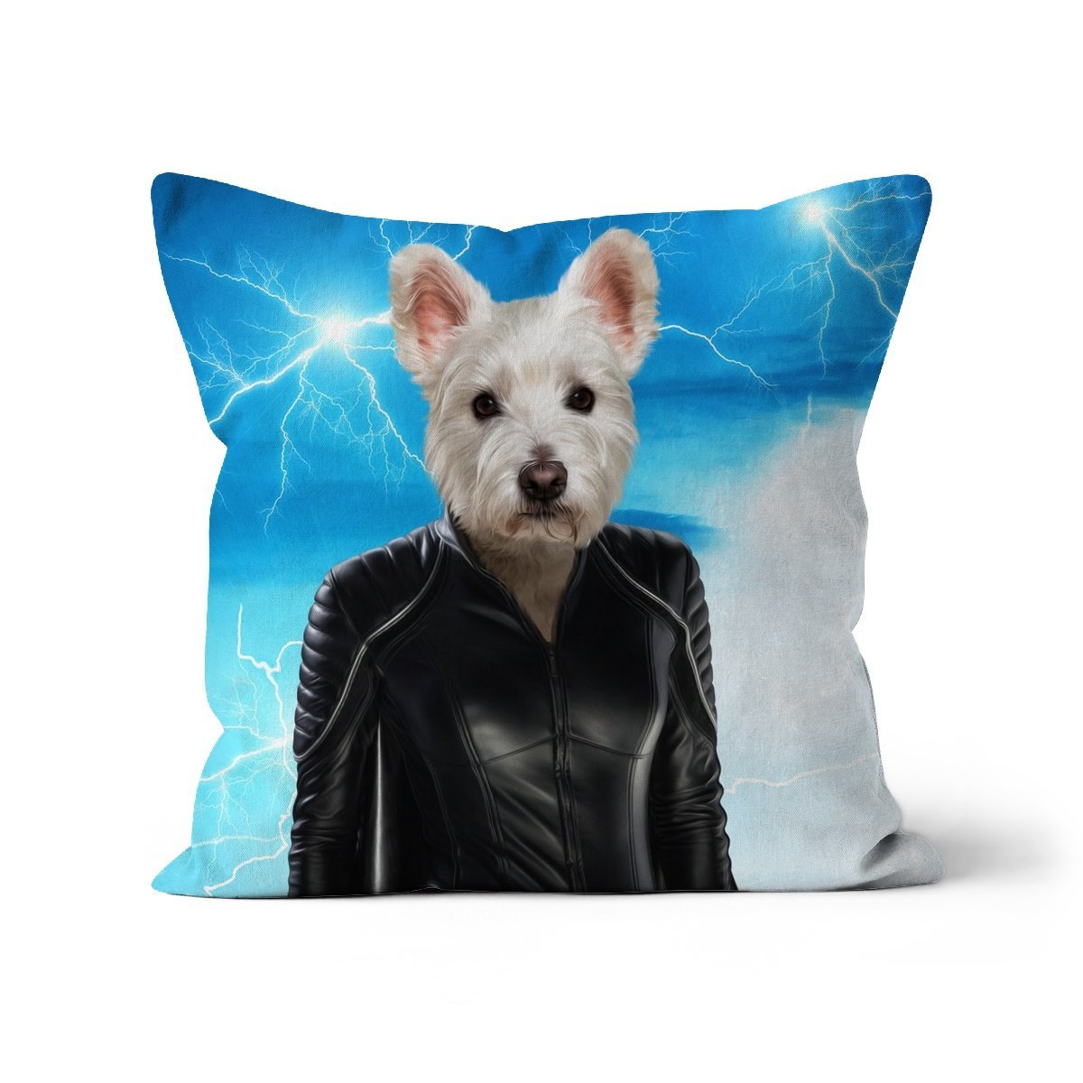 Storm (Marvel Inspired): Custom Pet Pillow - Paw & Glory - Dog Portraits - Pet Portraits