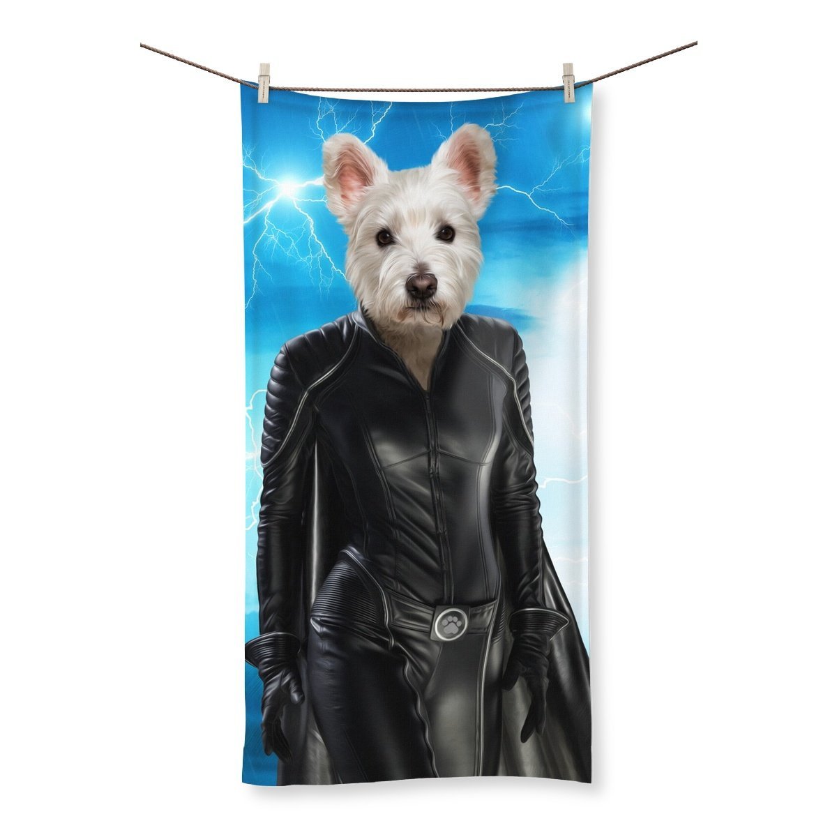 Storm (Marvel Inspired): Custom Pet Towel - Paw & Glory - Dog Portraits - Pet Portraits