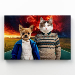 Stranger Things: Custom Pet Canvas - Paw & Glory - Dog Portraits - Pet Portraits