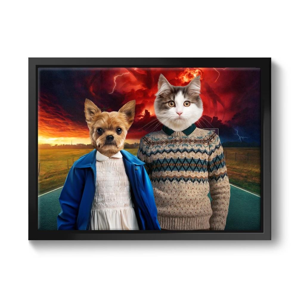 Stranger Things: Custom Pet Canvas - Paw & Glory - Dog Portraits - Pet Portraits