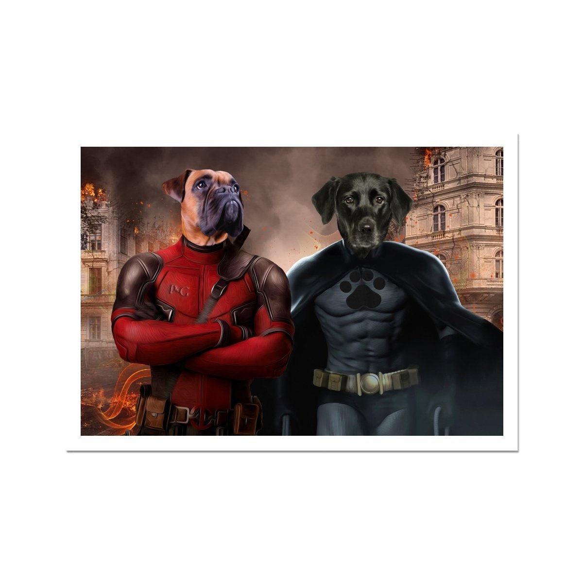 Super Dogs: Custom Pet Poster - Paw & Glory - Dog Portraits - Pet Portraits