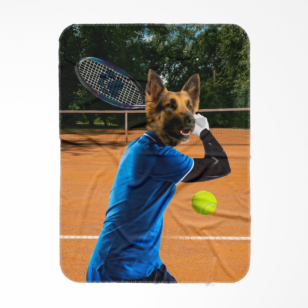 Tennis Icon: Custom Pet Blanket - Paw & Glory - Dog Portraits - Pet Portraits