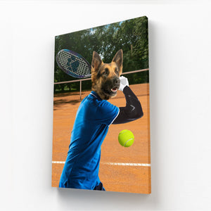 Tennis Icon: Custom Pet Canvas - Paw & Glory - Dog Portraits - Pet Portraits