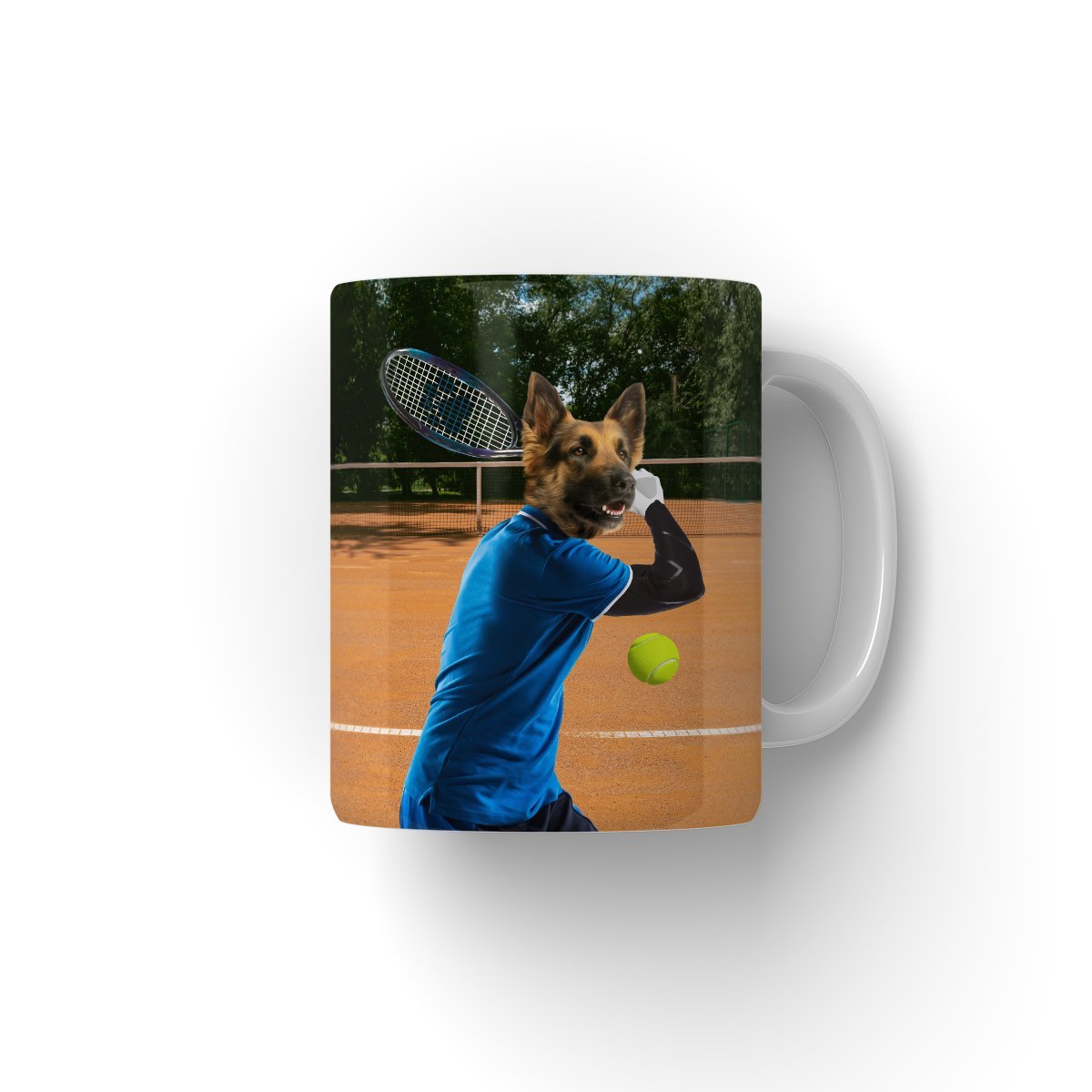 Tennis Icon: Custom Pet Coffee Mug - Paw & Glory - Dog Portraits - Pet Portraits