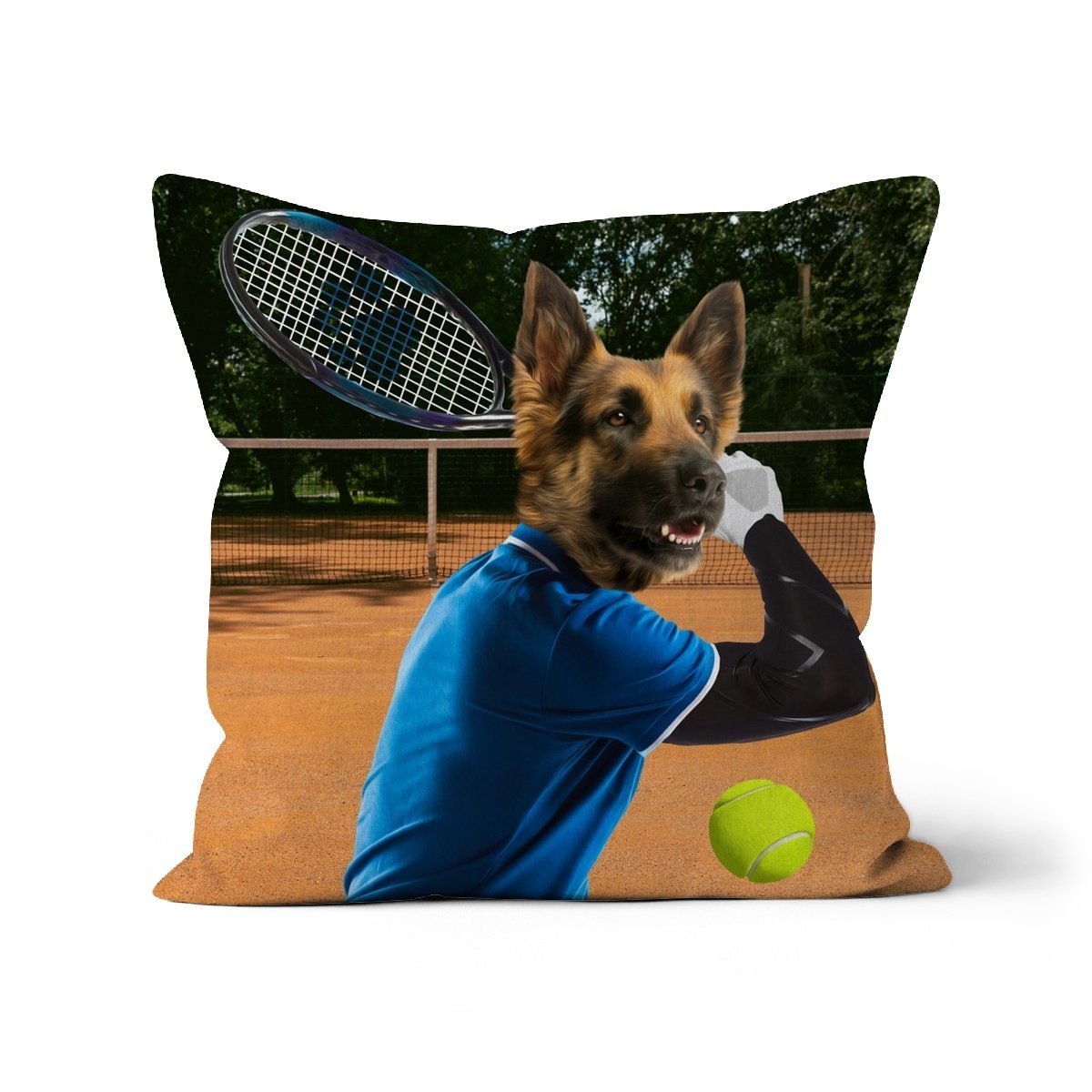 Tennis Icon: Custom Pet Pillow - Paw & Glory - Dog Portraits - Pet Portraits