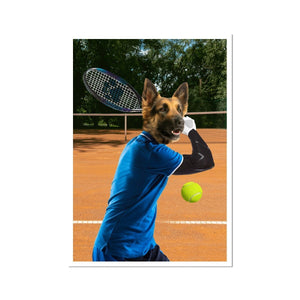 Tennis Icon: Custom Pet Portrait - Paw & Glory - Dog Portraits - Pet Portraits