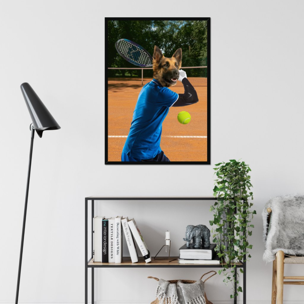 Tennis Icon: Custom Pet Portrait - Paw & Glory - Dog Portraits - Pet Portraits