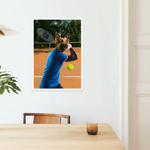 Tennis Icon: Custom Pet Poster - Paw & Glory - Dog Portraits - Pet Portraits