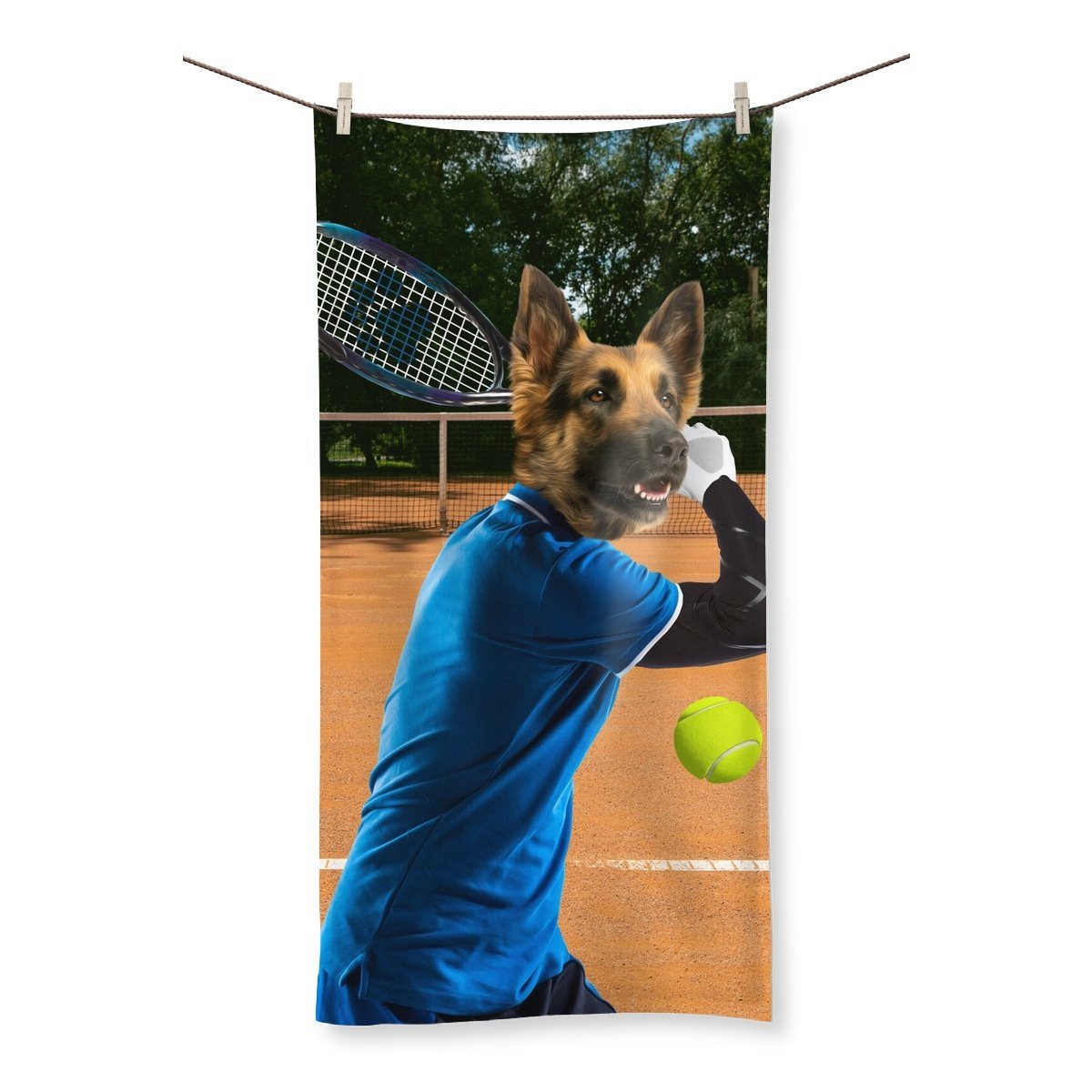 Tennis Icon: Custom Pet Towel - Paw & Glory - Dog Portraits - Pet Portraits