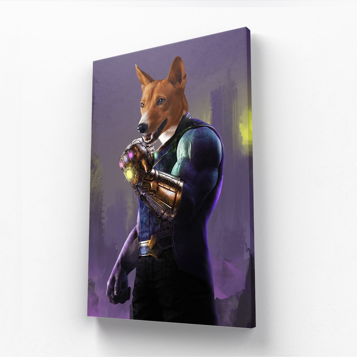 Thanos (Marvel Inspired): Custom Pet Canvas - Paw & Glory - Dog Portraits - Pet Portraits