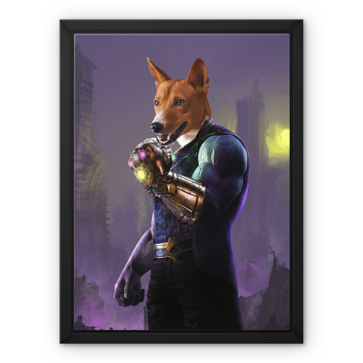 Thanos (Marvel Inspired): Custom Pet Canvas - Paw & Glory - Dog Portraits - Pet Portraits