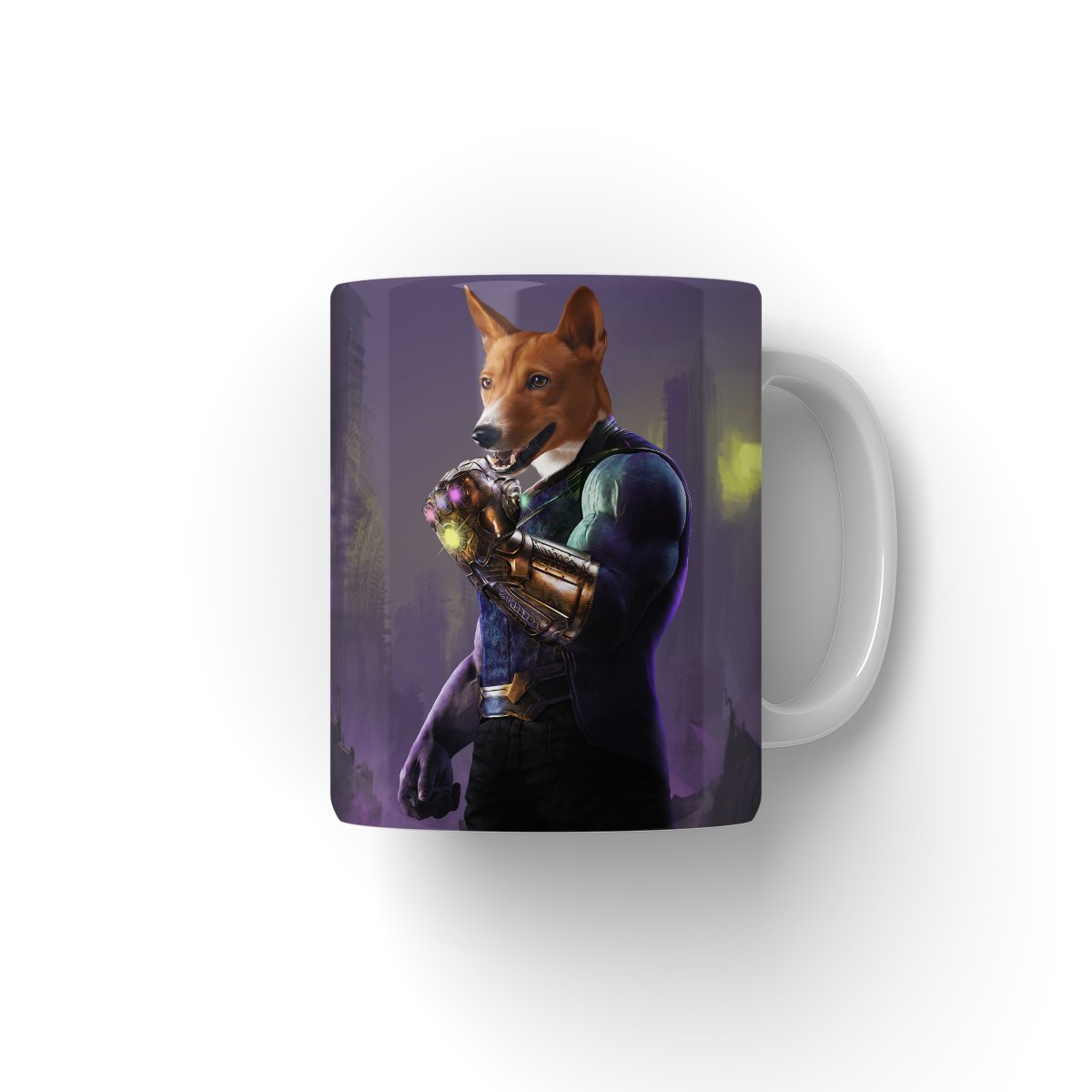 Thanos (Marvel Inspired): Custom Pet Coffee Mug - Paw & Glory - Dog Portraits - Pet Portraits