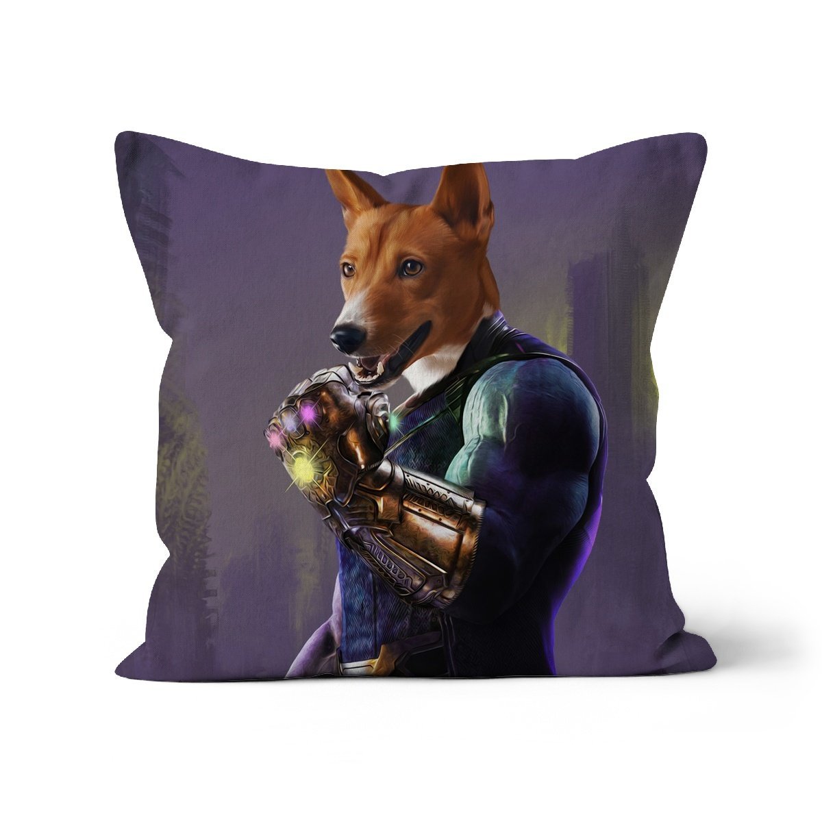 Thanos (Marvel Inspired): Custom Pet Pillow - Paw & Glory - Dog Portraits - Pet Portraits