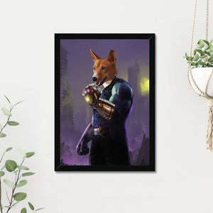 Thanos (Marvel Inspired): Custom Pet Portrait - Paw & Glory - Dog Portraits - Pet Portraits