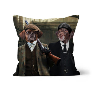 The 2 Brothers (Peaky Blinders Inspired): Custom Pet Pillow - Paw & Glory - Dog Portraits - Pet Portraits