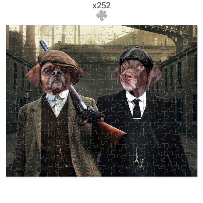 The 2 Brothers (Peaky Blinders Inspired): Custom Pet Puzzle - Paw & Glory - Dog Portraits - Pet Portraits