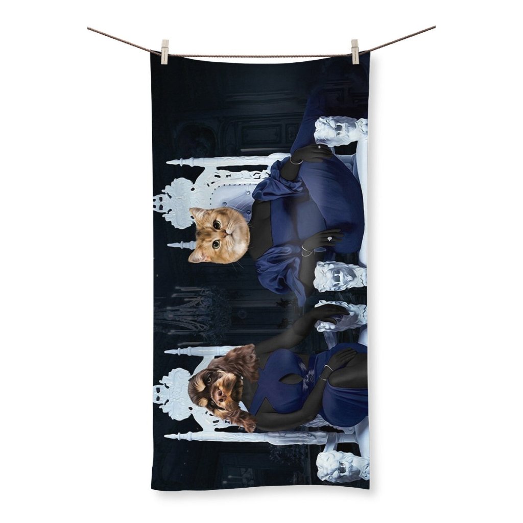 The 2 Housewives Of Atlanta: Custom Pet Towel - Paw & Glory - Dog Portraits - Pet Portraits