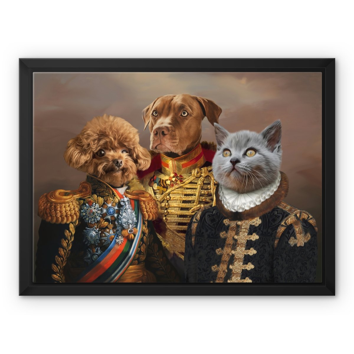 The 3 Brothers In Arms: Custom Pet Canvas - Paw & Glory - Dog Portraits - Pet Portraits