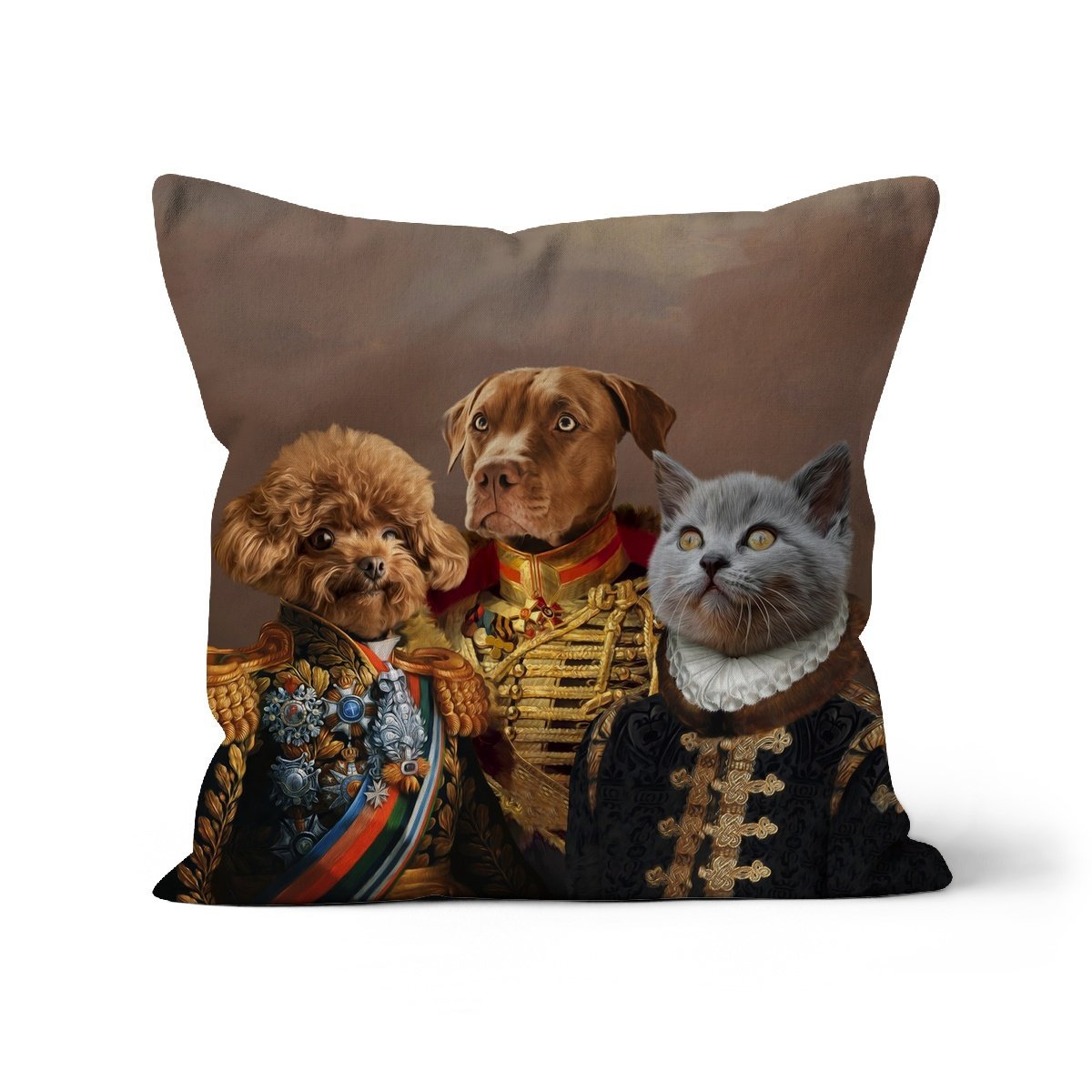 The 3 Brothers In Arms: Custom Pet Pillow - Paw & Glory - Dog Portraits - Pet Portraits