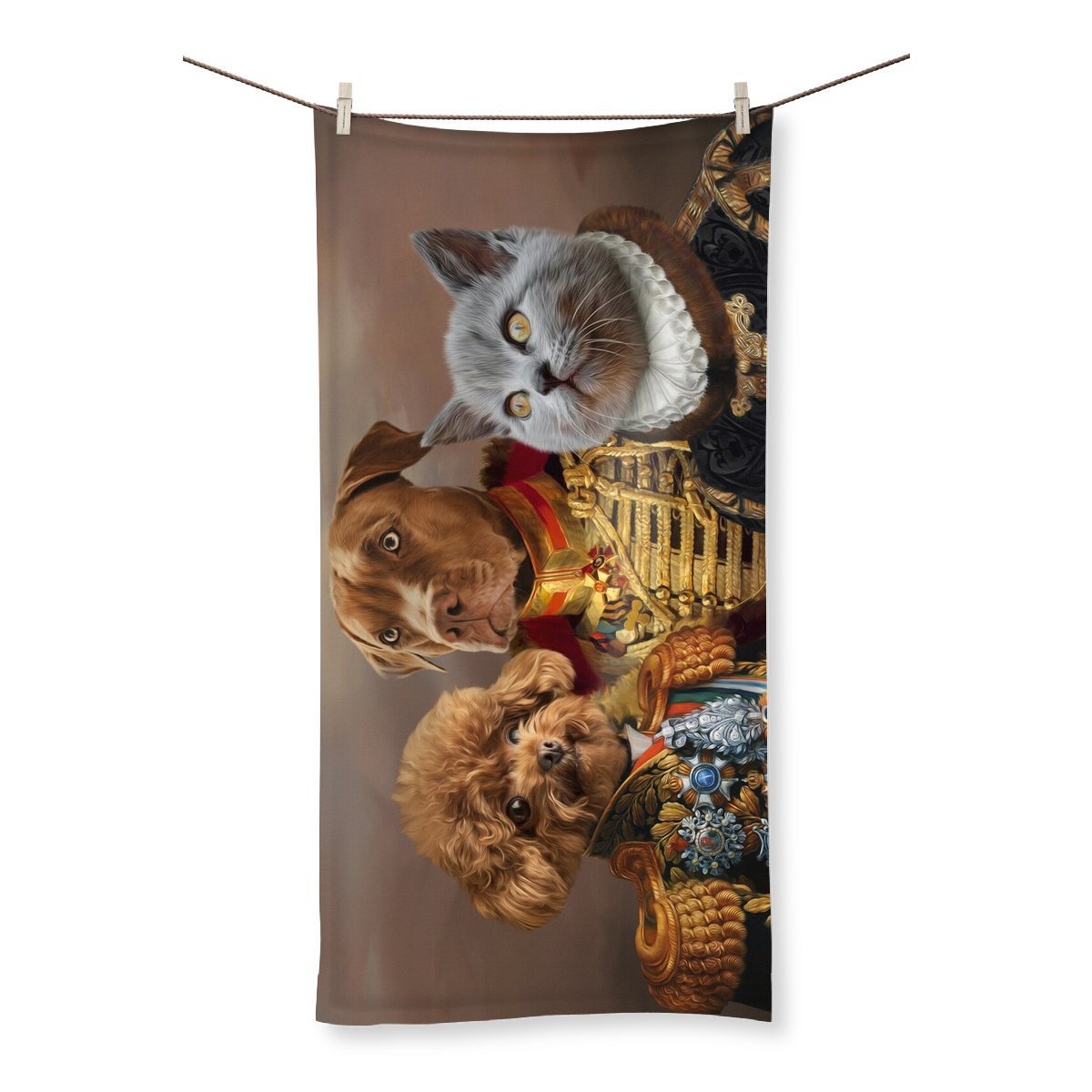 The 3 Brothers In Arms: Custom Pet Towel - Paw & Glory - Dog Portraits - Pet Portraits