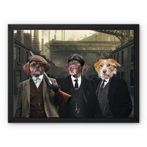 The 3 Brothers (Peaky Blinders Inspired): Custom Pet Canvas - Paw & Glory - Dog Portraits - Pet Portraits