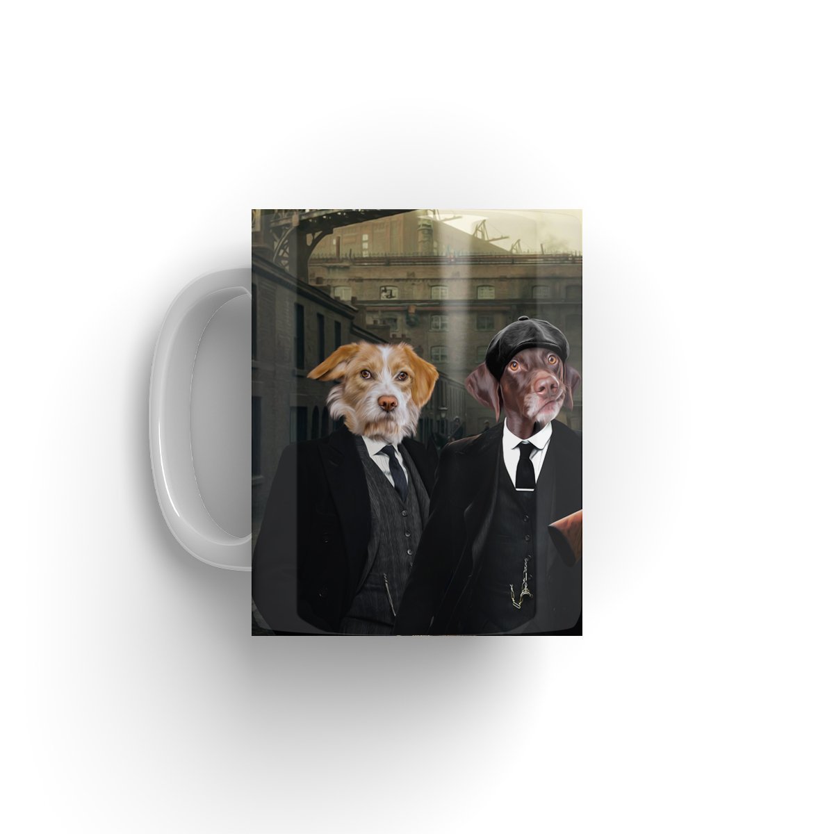 The 3 Brothers (Peaky Blinders Inspired): Custom Pet Coffee Mug - Paw & Glory - Dog Portraits - Pet Portraits