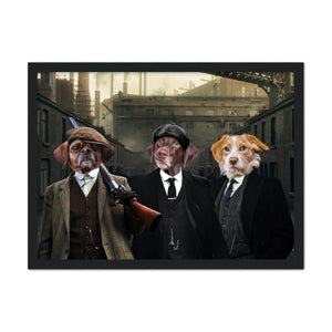 The 3 Brothers (Peaky Blinders Inspired): Custom Pet Portrait - Paw & Glory - Dog Portraits - Pet Portraits