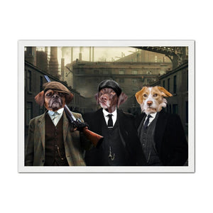 The 3 Brothers (Peaky Blinders Inspired): Custom Pet Portrait - Paw & Glory - Dog Portraits - Pet Portraits