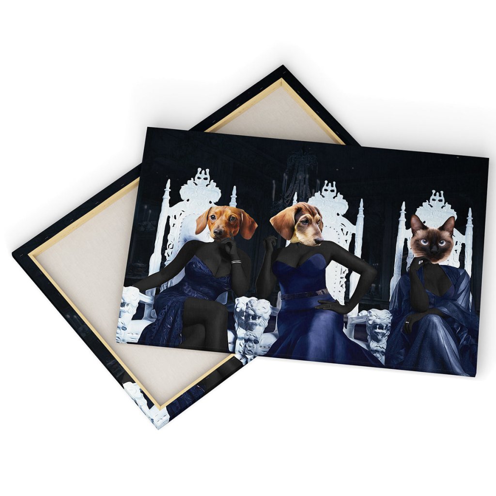 The 3 Housewives Of Atlanta: Custom Pet Canvas - Paw & Glory - Dog Portraits - Pet Portraits