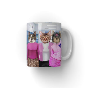 The 4 Mean Girls: Custom Pet Coffee Mug - Paw & Glory - Dog Portraits - Pet Portraits