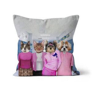 The 4 Mean Girls: Custom Pet Pillow - Paw & Glory - Dog Portraits - Pet Portraits